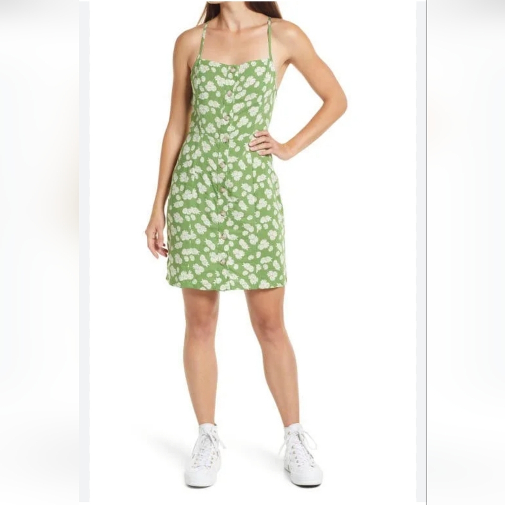 Topshop Button Through Daisy Mini Slip Dress Sz 10 NWT